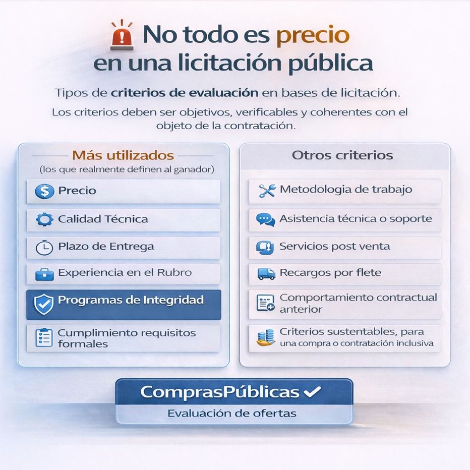 El corazón de una licitación son los criterios