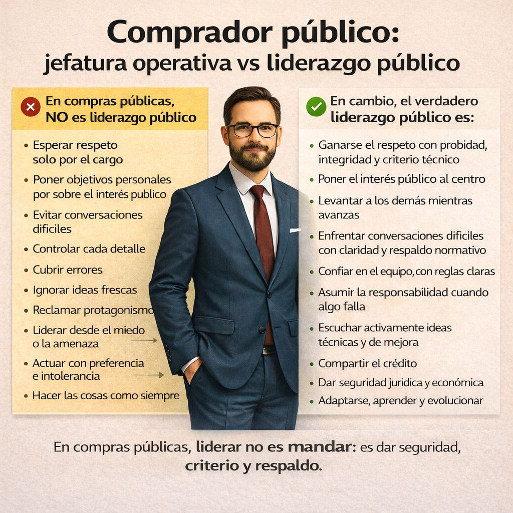 En compras públicas, el cargo no lidera. La forma