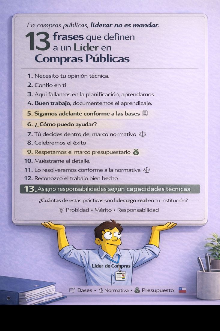 Liderar en Compras Públicas NO es mandar. Es sostener