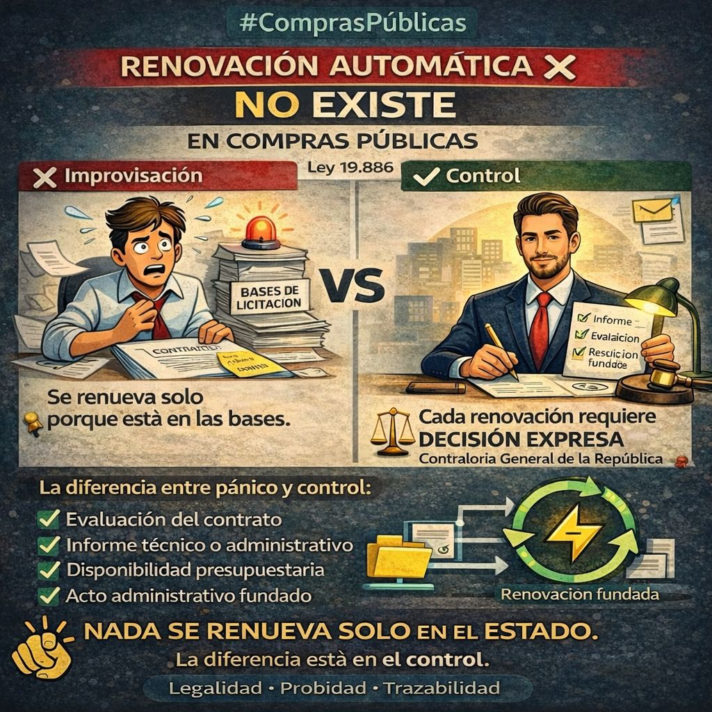 Renovación AUTOMPATICAS de contratos en Compras Públicas