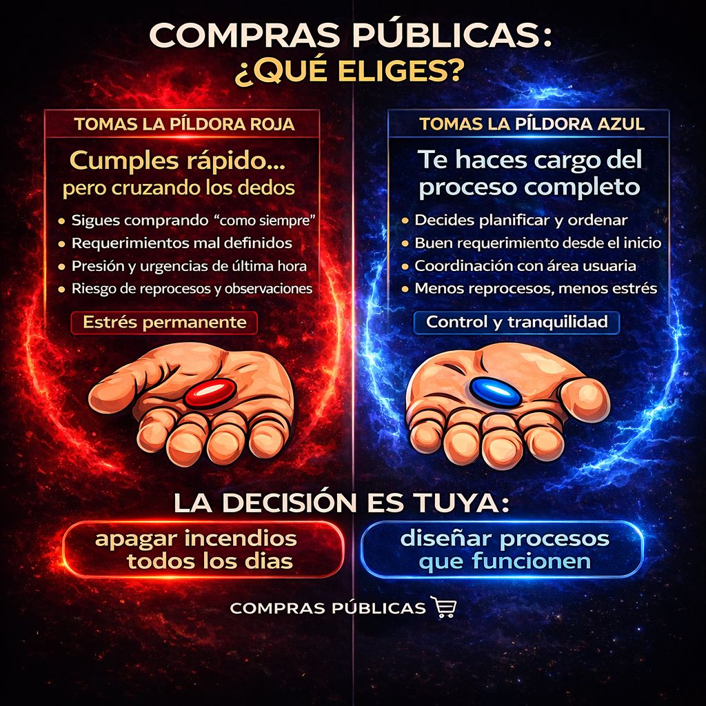 Compras Públicas: ¿Píldora roja o píldora azul