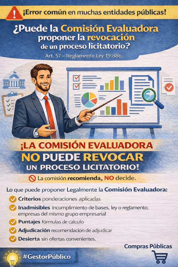 La Comisión Evaluadora NO puede revocar una licitación
