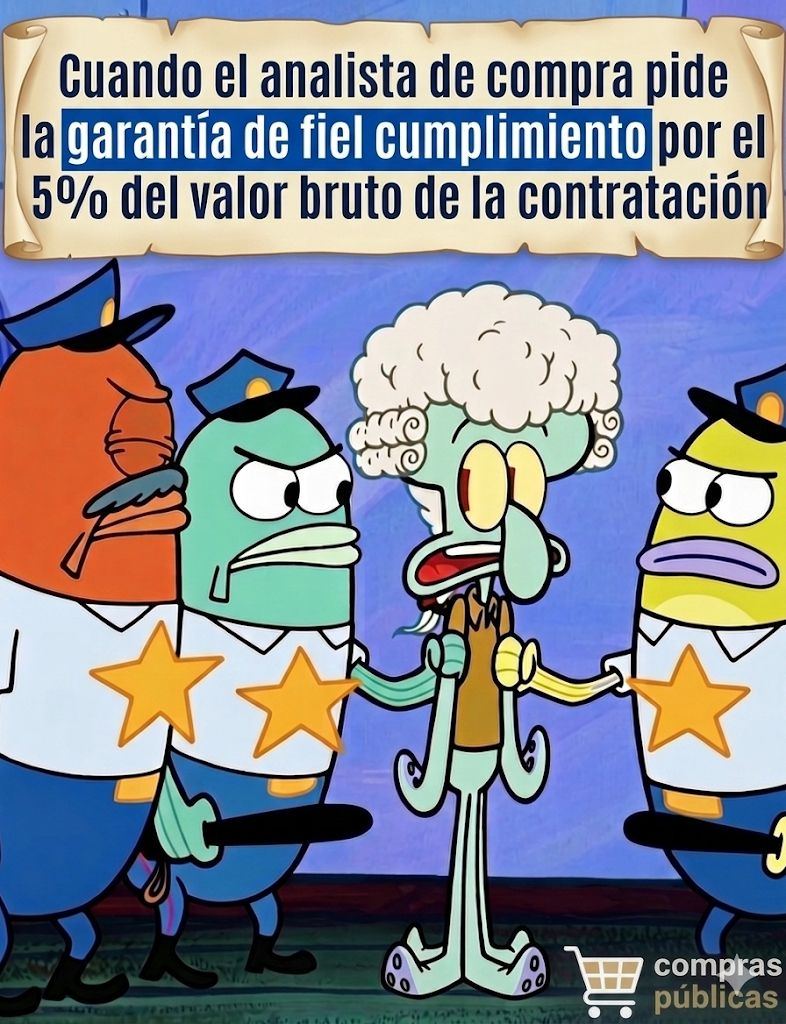 La garantía en compras públicas NO es sobre el total…