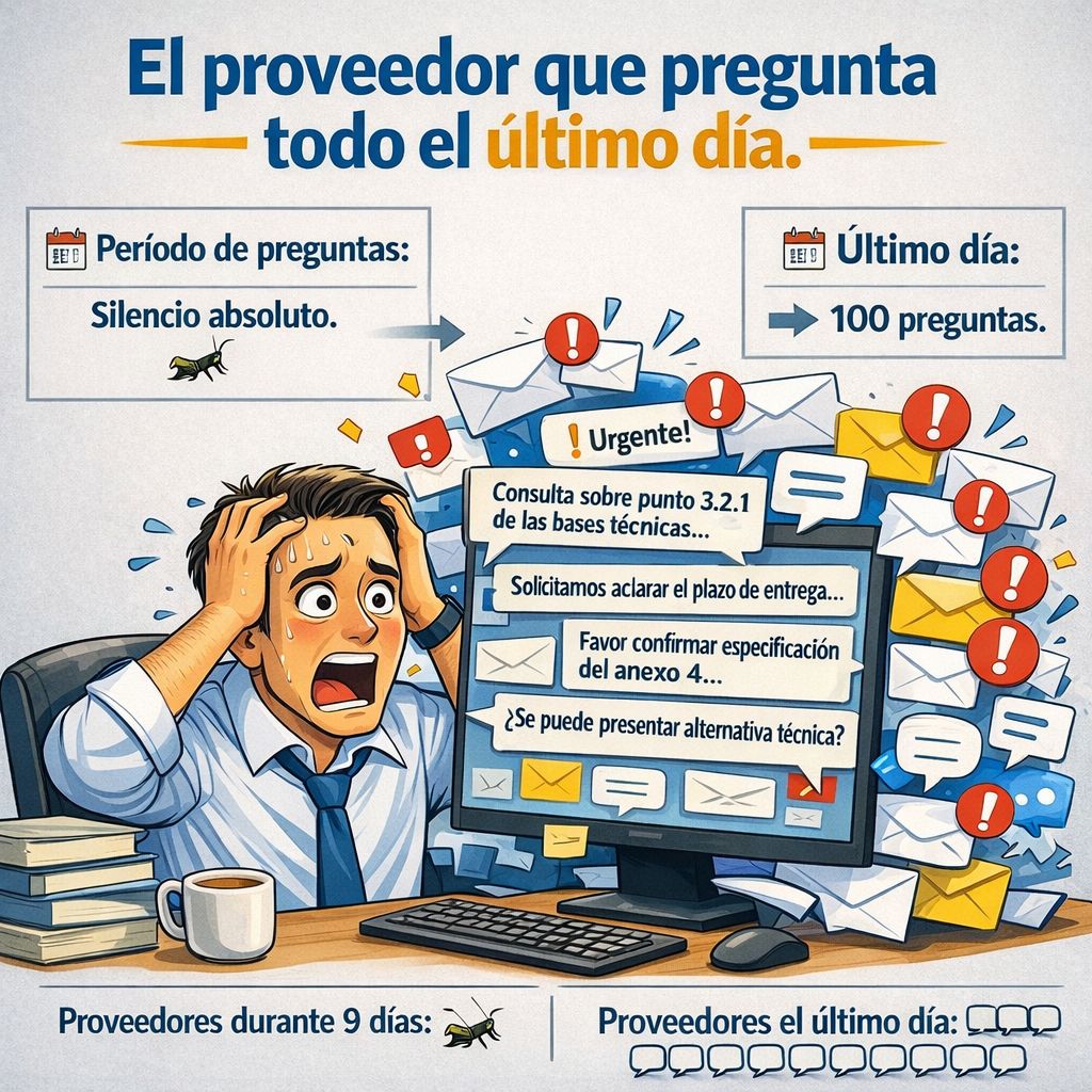 El proveedor que aparece… justo el último día