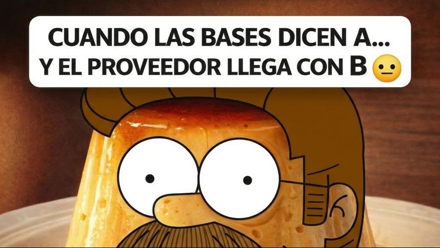 Las bases dicen A… y el proveedor llega con B