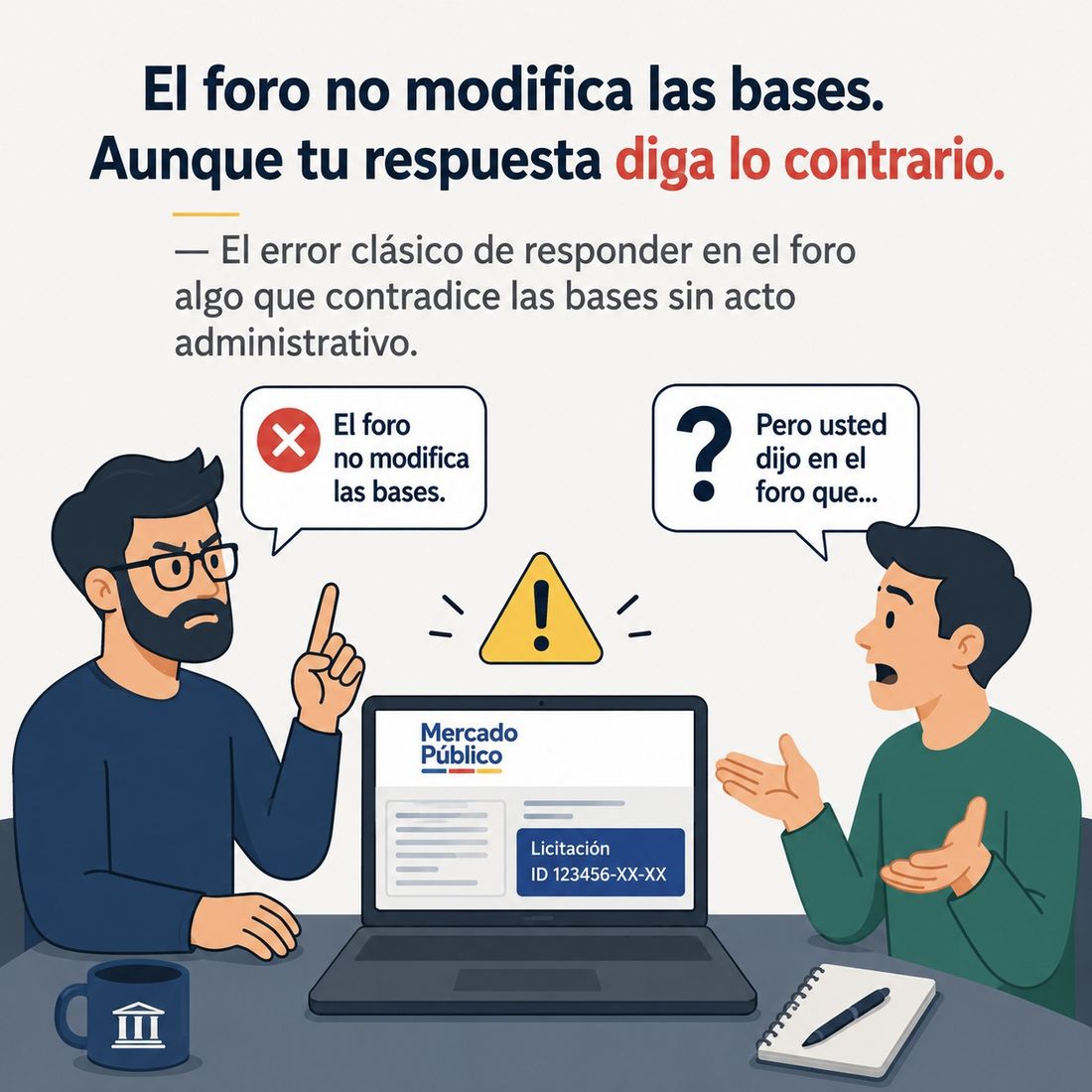 Pero usted dijo en el foro que