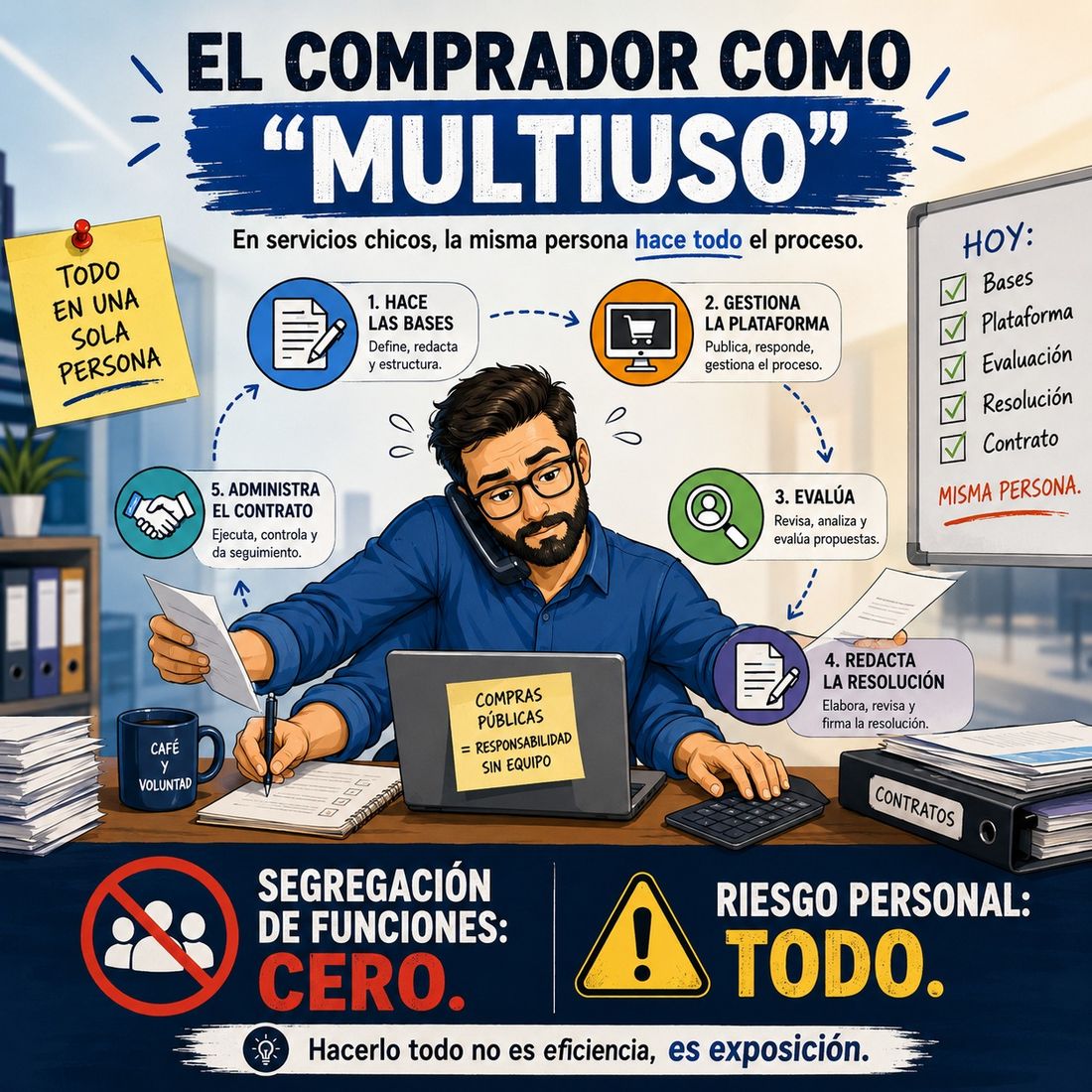 Hacerlo todo no es eficiencia: es exposición