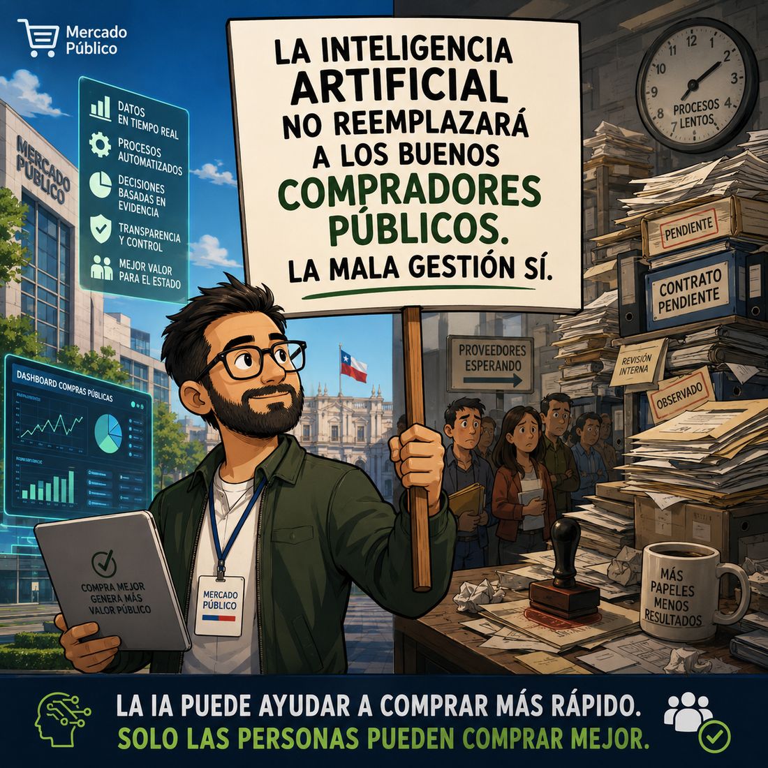 La IA no reemplazará al comprador público. La mala