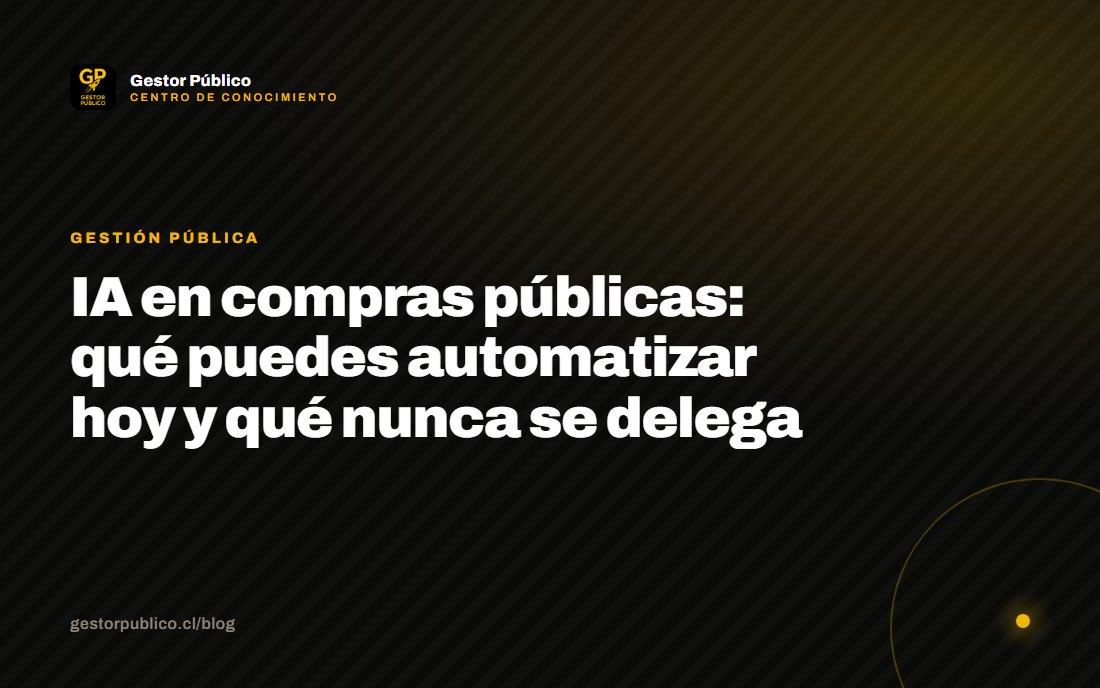 IA en compras públicas: qué automatizar y qué no delegar
