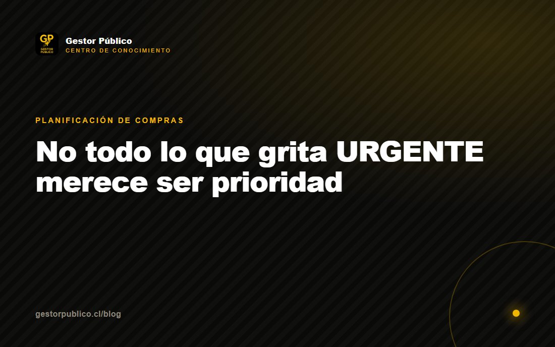 No todo lo que grita "URGENTE" merece ser prioridad